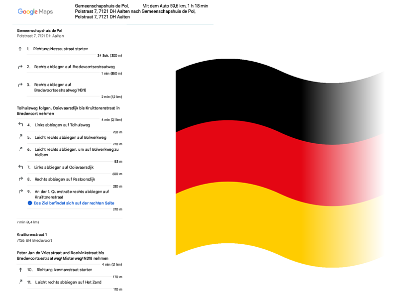 Klicken Sie f&uuml;r die schriftliche Route | drucken Sie sie selbst aus